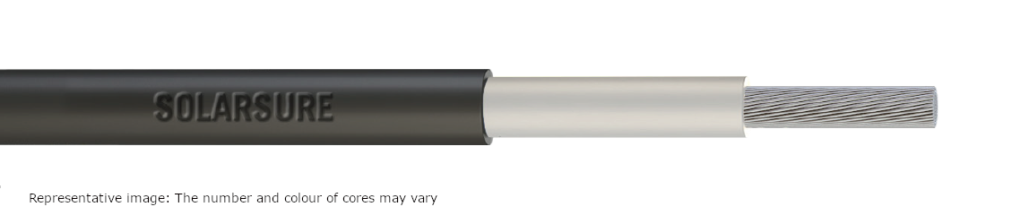 H1Z2Z2-K SOLAR CABLE 6.0MM BLACK 100 MTR RLS       